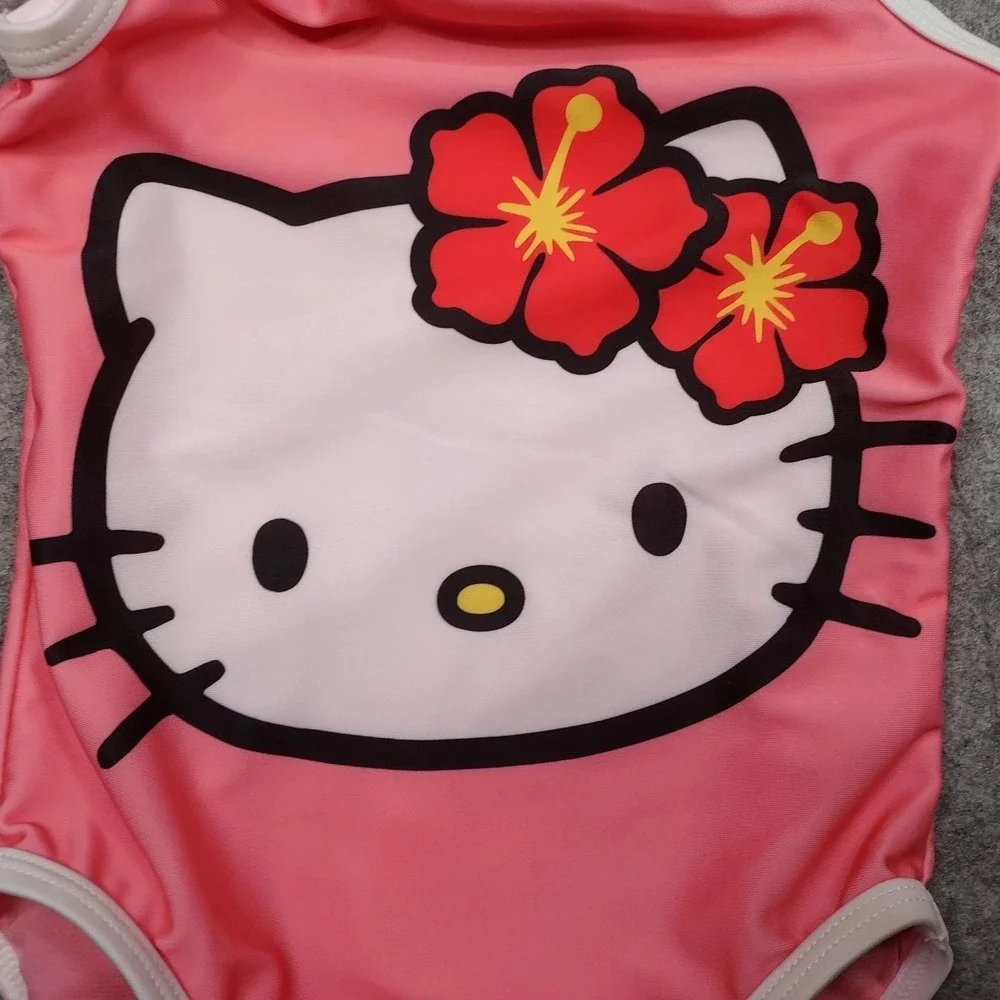 Hello Kitty Pink One Piece Swimsuit Mad Engine Kids Sanrio L (10/12)/ #26580‎